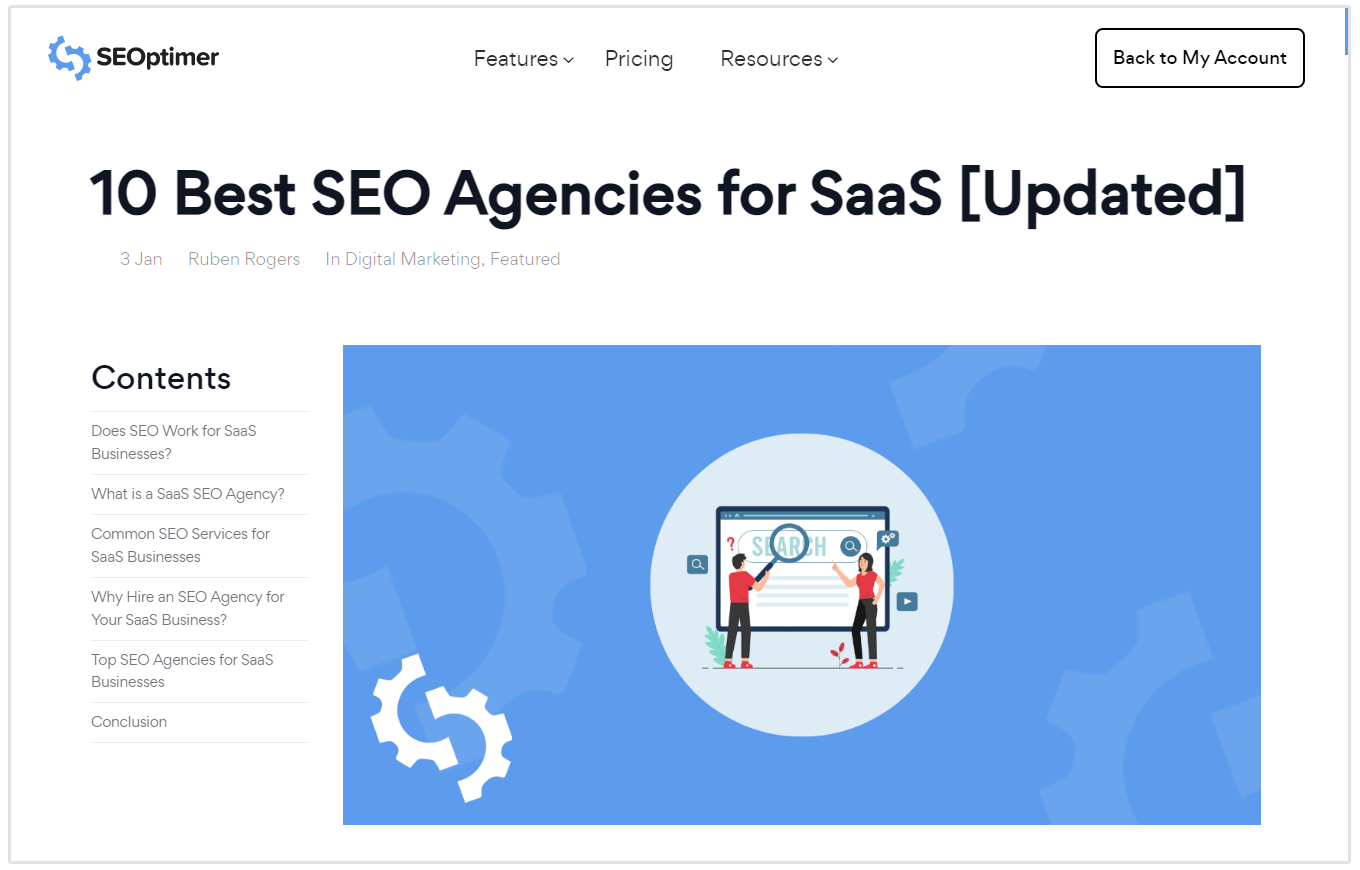 agências de SEO para artigo saas